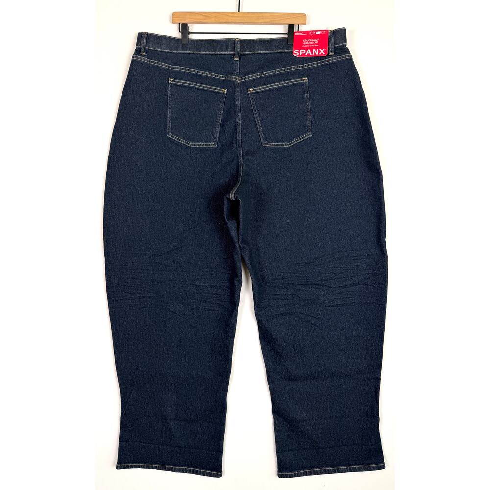 Spanx Cuffed Horseshoe Jeans in Marina Blue 3X High Rise Casual Wardrobe Basics - Picture 8 of 14